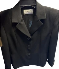 Ingenuity Blazer Size 8 Women's Black Fitted Made in Canada Lined Business
