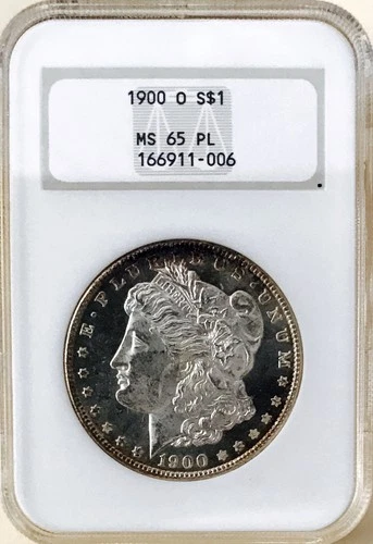 New Listing*1900 O MORGAN DOLLAR* *NGC MS65 PL* *SOAP BAR HOLDER* NR #CVIP79