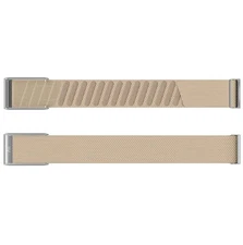 Whoop 5.0/MG Superknit Luxe Band - Tan (dune) - Silver Clasp - Whoop Logo