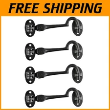 Antique Style Swivel Cabin Hook Eye Bolt 4.5" - Pack of 4