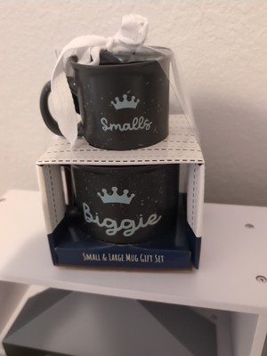 Black & Blue King Biggie & King Smalls Large & Child Size Coffee Mug Boxed Set