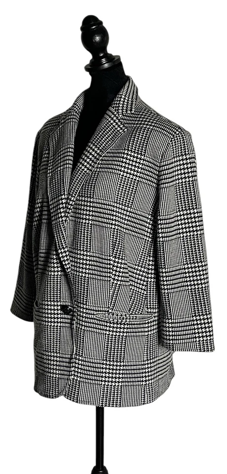 Chaqueta Ralph Lauren Blazer Glen Cuadros Pata de Gallo Ponte Tejida 16W Cresta Botones Foto 3 de 4