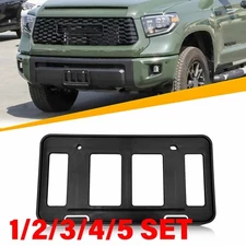 Front License Plate Bracket Tag Holder For 2014-2021 Toyota Tundra Black 1-5SET