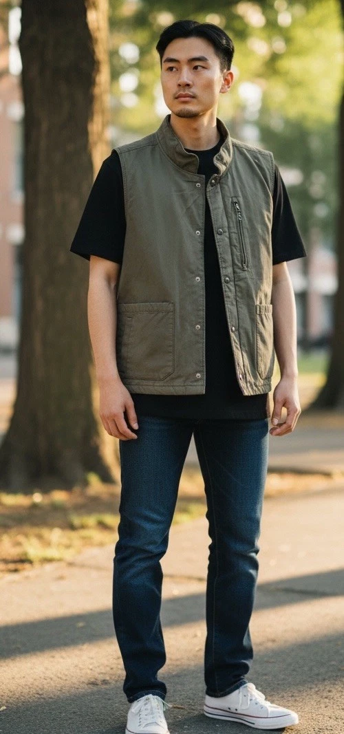 Prana Men’s Trembly Canvas Quilt Lined Vest Olive Green XL NWT