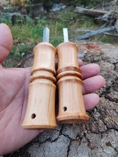 Bushcraft ferro rod striker with  cherry wood handle | firesteel scraper