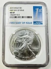 2015-P $1 American Silver Eagle NGC MS69 Philadelphia 1 oz Coin FIRST DAY ISSUE