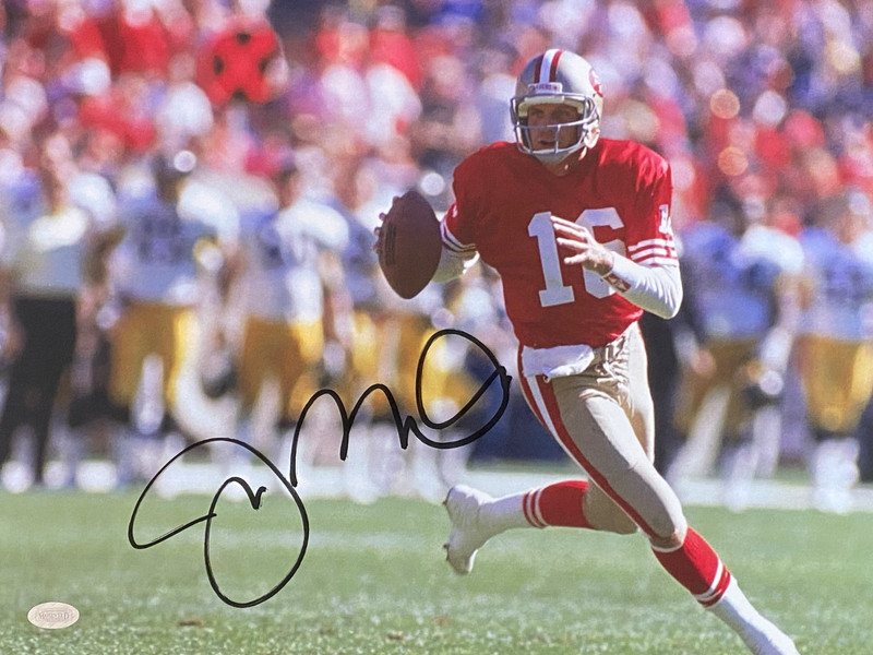 Joe Montana Signed 11x14 Photo 49ers Mounted Memories COA