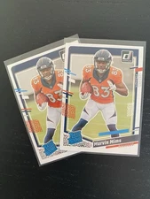 (2) 2023 Donruss Football Marvin Mims #327 Rookie Card Broncos