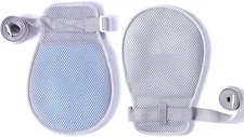 Medical Restraint Mitts for Adults - 2Pcs Anti Scratch Gloves with Grab Plates