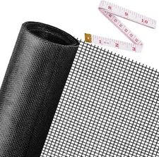 Window Screen Mesh 48x118 Pet Proof Durable Fiberglass Roll Black for Door