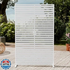 Trygoal Outdoor Privacy Screen 72" H×47" W HDPE Freestanding Decorative Priva