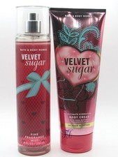 BATH  BODY WORKS VELVET SUGAR FRAGRANCE MIST  BODY CREAM SET