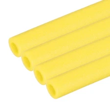 4Pcs 3/8"(10mm)IDx3.3FTx0.79" Pipe Insulation Foam Tube Pool Noodles Yellow