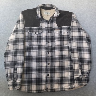 Field & Stream Sherpa Lined Plaid Shirt Jacket Men s XL Flannel Outdoor