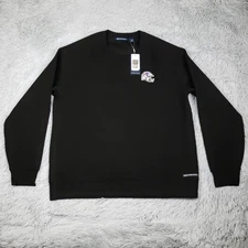 NEW Cutter & Buck Buffalo Bills Crewneck Sweatshirt Men's L Black NFL Football