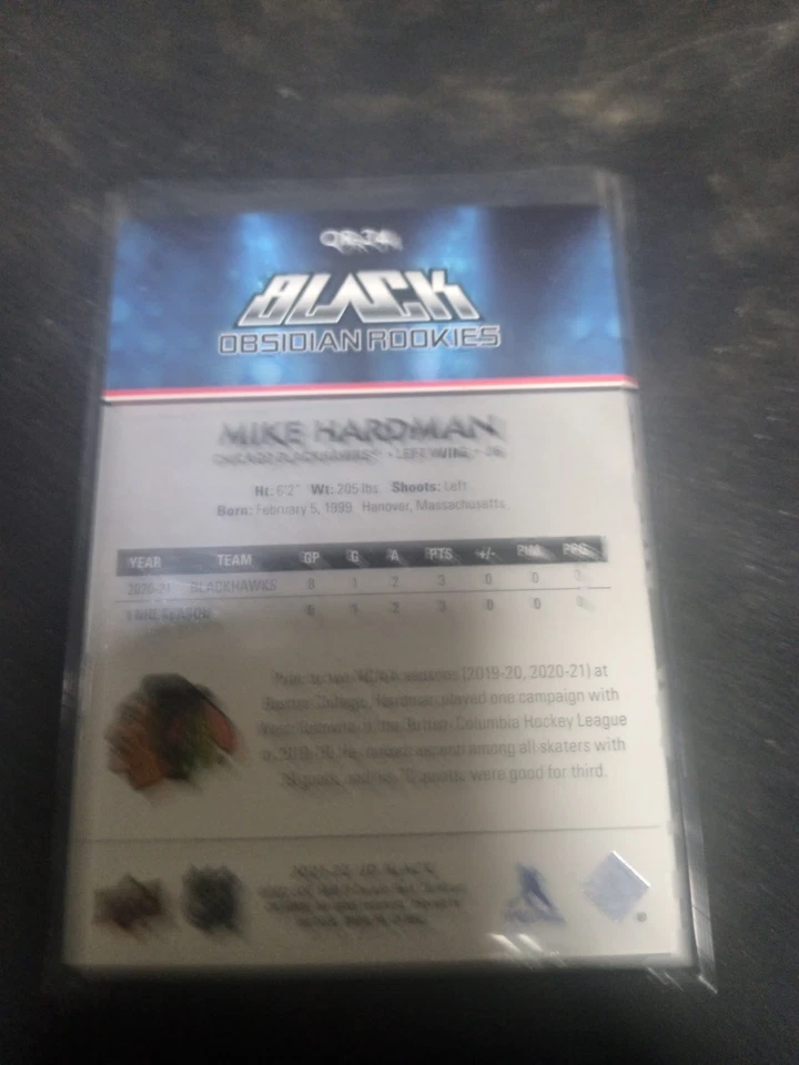 2021/22 Mike Hardman upper deck black obsidian rookies 09/99 - Image 2 of 2