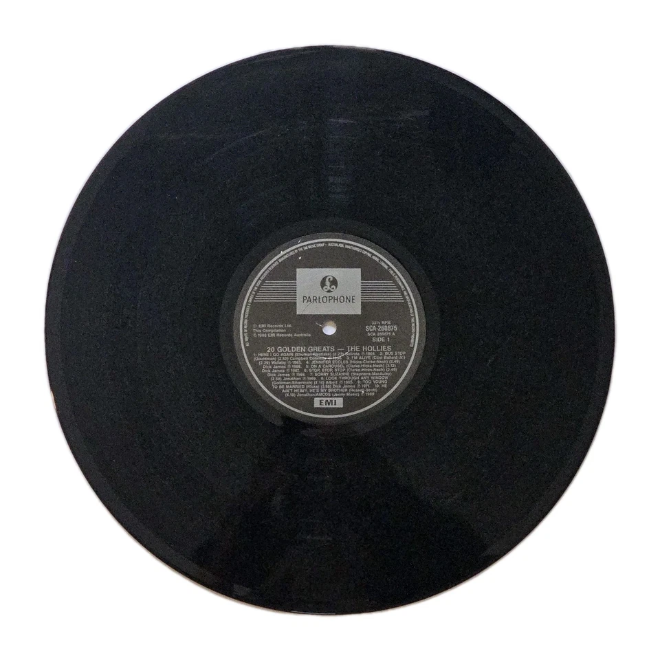 THE HOLLIES "20 Golden Greats" RARE 1986 AUSSIE ONLY LP w/THE AIR THAT I BREATHE - Image 3 of 4