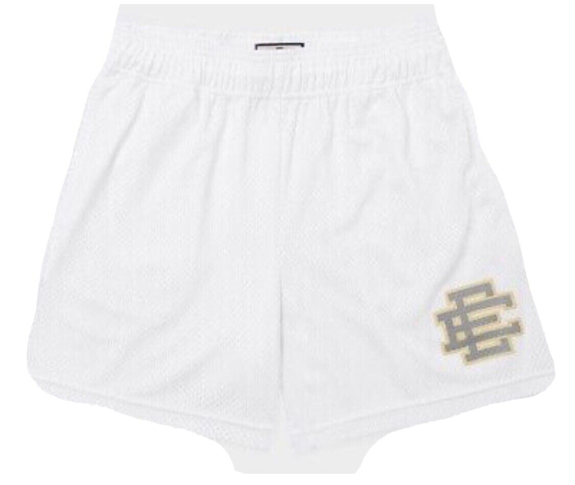 Eric Emanuel White Metallic Logo Shorts Size - XL *Confirmed Eric Emanuel White Metallic Logo Shorts Size - XL *Confirmed