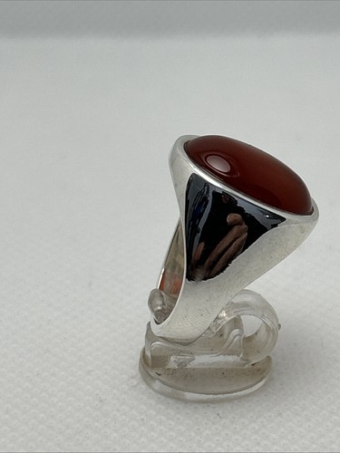 GIOIELLO ANELLO CHEVALIER ARGENTO 925/000VINTAGE CON CORNIOLA - Foto 3 di 6
