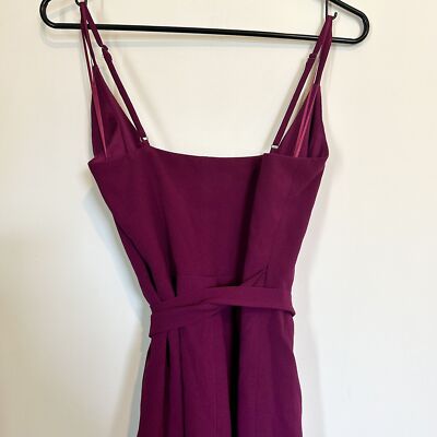 NEW Dress the Population Delphine Dress in Dark Magenta - Extra Small | eBay