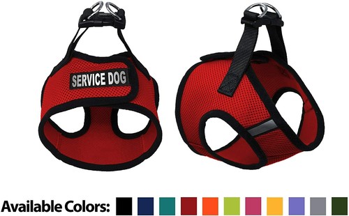 Arnés de malla de perro de servicio acolchado suave para cachorro mascota perro parche personalizado - Imagen 16 de 19