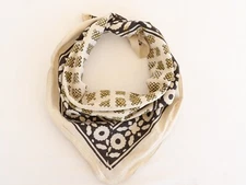 Women Bandana,Green Cotton neckerchief, square Cotton kerchief, western dog