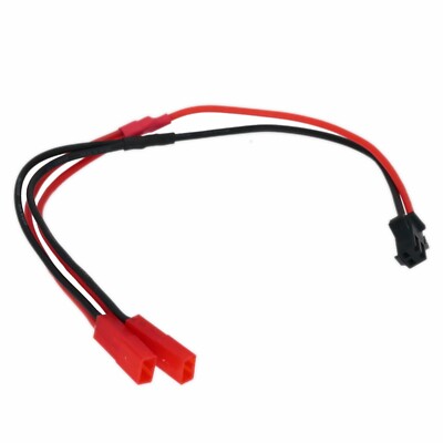 SM 2P 1x Female to Y type 2x JST Male Battery Harness Parallel wire 20AWG 8''