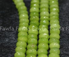 Wholesale Genuine New 5x8mm Natural Green Peridot Faceted Abacus Loose Beads 15"