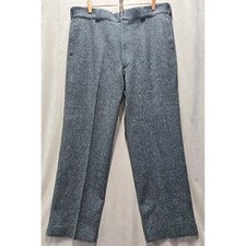 Woolrich Wool Pants hunting dark gray Heavy Wool Blend herringbone men's Sz 38