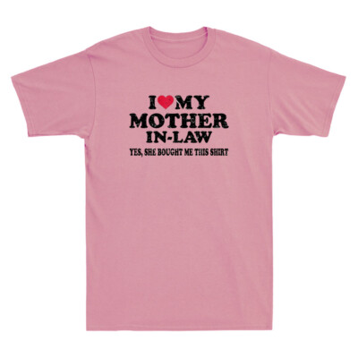 I Love My Mother-in-law For Son-in-law Funny Red Heart Love Moms Vintage T-Shirt