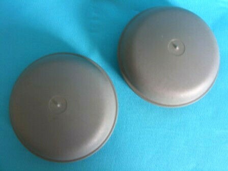 2 x 76mm Grey NO LOSS Hub Grease Caps for IFOR WILLIAMS Trailer & Horse Box - 第 1/1 張圖片