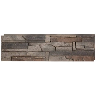 GenStone Faux Stone Siding Panel 12''H x 42''W Composite Stacked Stone in Kenai
