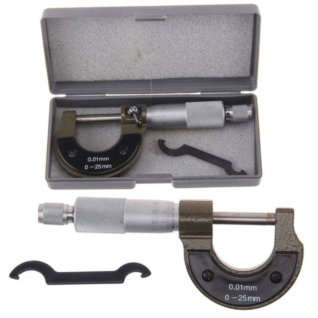 Outside Micrometer 0-25mm(0.01mm Graduations) Metric External Caliper UK Sell