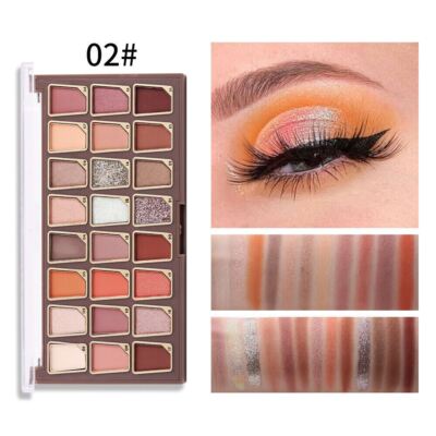 Miss Rose Professional 24 Farben Lidschatten Palette schimmernder Lidschatten glitzernd