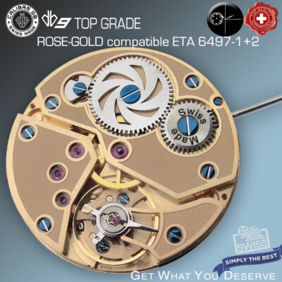 MOVEMENT CALIBRE  db9 - ROSE GOLD - compatible ETA 6497-2, TOP GRADE, SWISS MADE