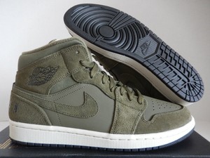 nike air jordan 1 mid olive canvas