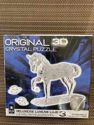 BePuzzled 3D Crystal Puzzle - Horse (White) 98 Pcs - Ages 12+ 1 player NIB