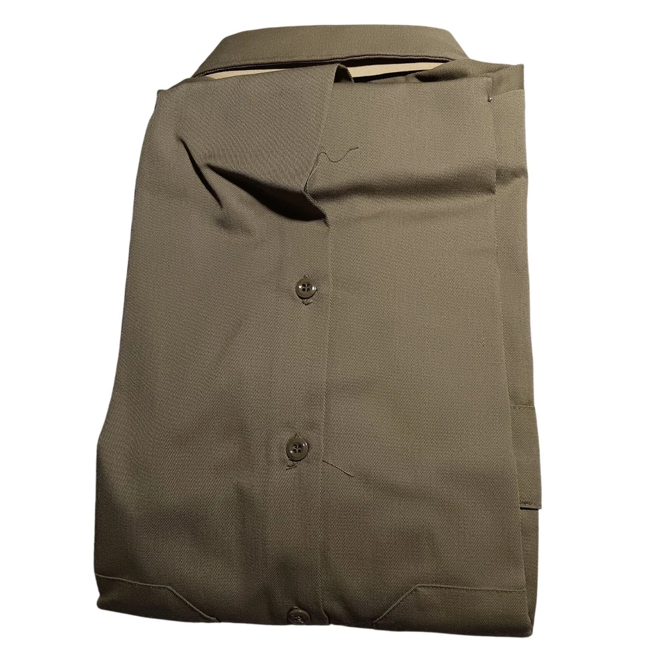 NOS 中号 15.5 LS True Vtg 70 年代 Washington DEE CEE UNION MADE Work KHAKI 衬衫 — 第 4/4 张图片