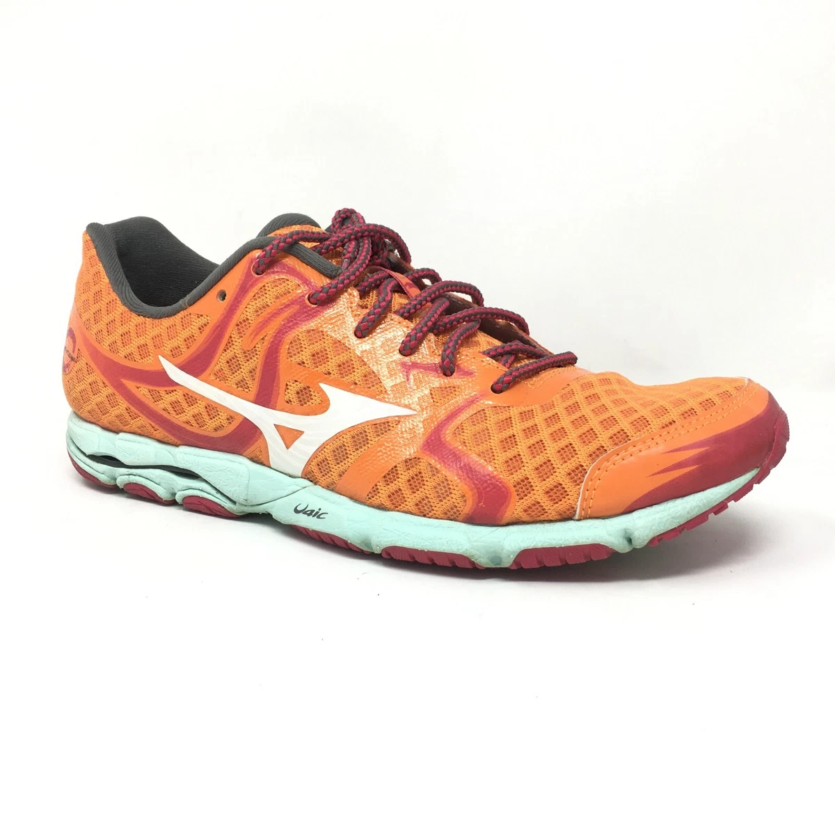 Mizuno Wave Hitogami Running Shoes Sneakers Womens Size 9 US 40 EU Orange Red