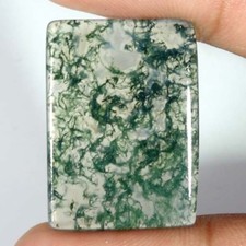 100 NATURAL Green Moss Agate Transparent Oval Cabochon Loose Gemstone DFG3252