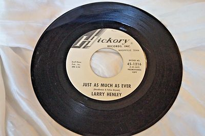 Larry Henley:   Conflicting Interests / Just As Much As Ever   PROMO COPY