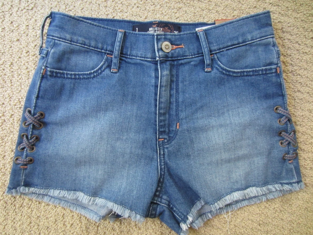 Side tie jean shorts sale