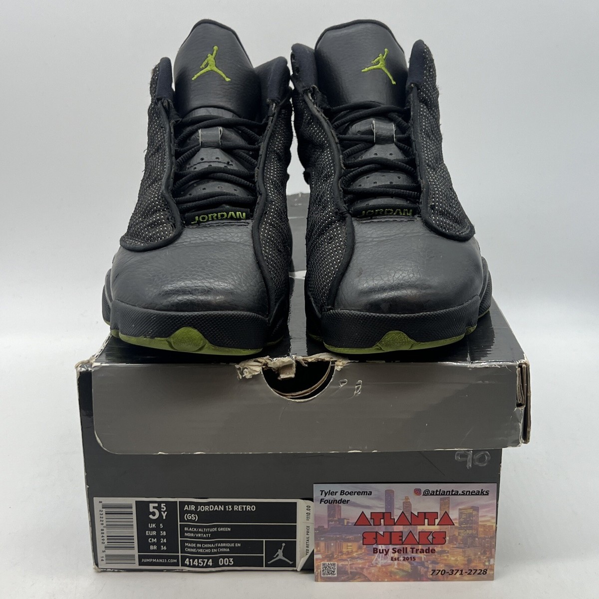 ジャイアント Size 5.5Y Air Jordan 13 Retro Altitude (414574-003) 2010 Leather