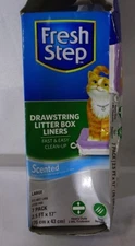 Fresh Step Drawstring Litter Box Liners 7 Pack Large Scented TF