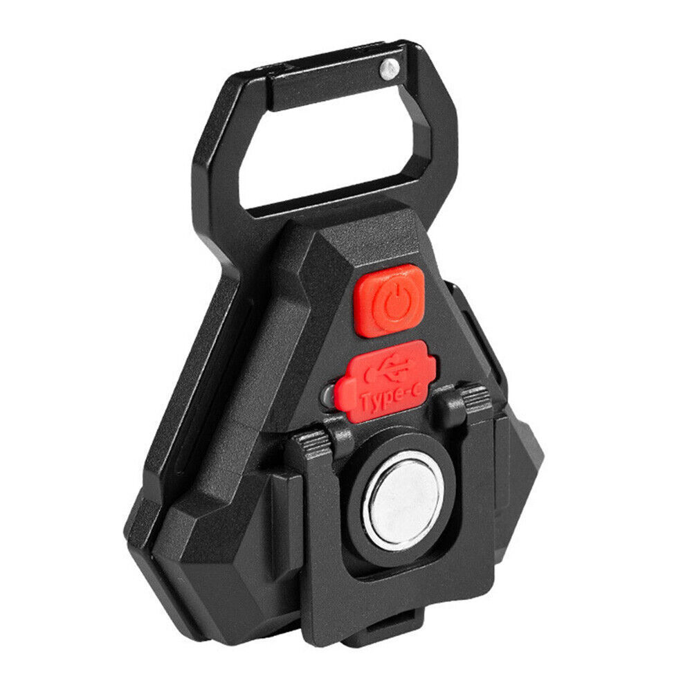 Rechargeable USB LED Flashlight COB Lamp Mini Torch Pocket Keychain Work Light - Picture 11 of 12