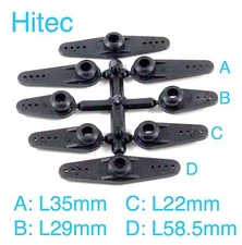 1Set 24T Black Super Strength Heavy Duty Hitec Plastic Servo Arms US SELLER/SHIP