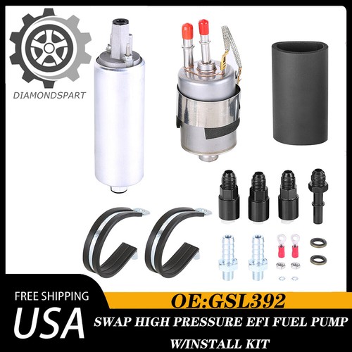 Inline Walbro TI 255LPH LS Swap High Pressure EFI Fuel Pump w/Install