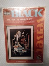 Black Velvet Oil Paint By Number Set 488 Fisherman's Cove Ages 8 