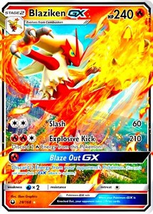 Blaziken GX 28/168 Holo Pokemon TCG Celestial Storm Sun & Moon Ultra Rare NM