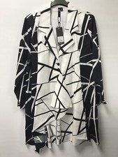 Taking Shape Sure Bet Jacket Mono Black & White Grid Pattern Size 26 Bnwt